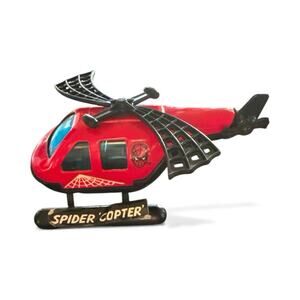 Spiderman Spider Copter 1980 Buddy L Marvel Comics Helicopter Steel/ Plastic